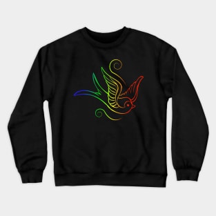 Rainbow Dove for peace in the world Crewneck Sweatshirt